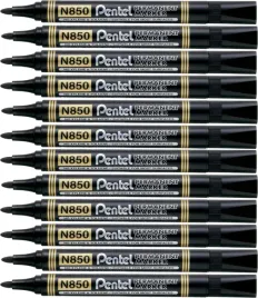 marker-permanentny-pentel-n850-okragly-czarny-12x