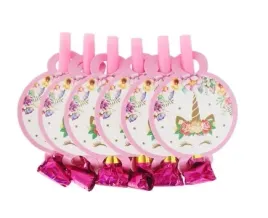gwizdki-trabki-rozowe-jednorozec-unicorn-urodzinowe-6-szt