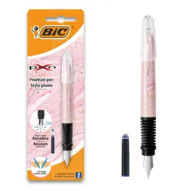 pioro-wieczne-bic-x-pen-decor-fp-lush-pink-zestaw-naboj-blister-1-sztuka