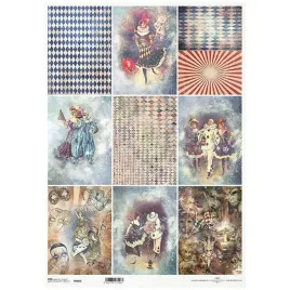 papier-ryzowy-decoupage-a3-pierrot-maski-weneckie