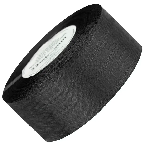TASIEMKA WSTĄŻKA satynowa czarna 50mm - 32mb