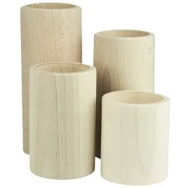 swiecznik-drewniany-okragly-swieczniki-4szt