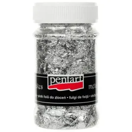 folia-do-zlocen-platki-srebrne-100ml-pentart-m8