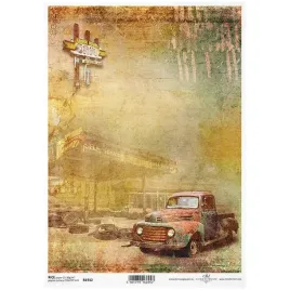 papier-ryzowy-do-decoupage-r1912-stary-samochod