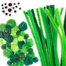 druciki-kreatywne-z-pomponami-zielony