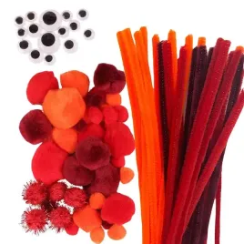 druciki-kreatywne-z-pomponami-pomaranczowy