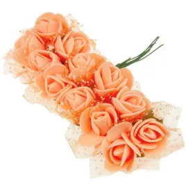 rozyczki-roze-piankowe-pomaranczowe-z-tiulem-12szt
