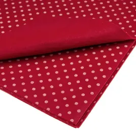 filc-30x40cm-czerwony-w-biale-kropki