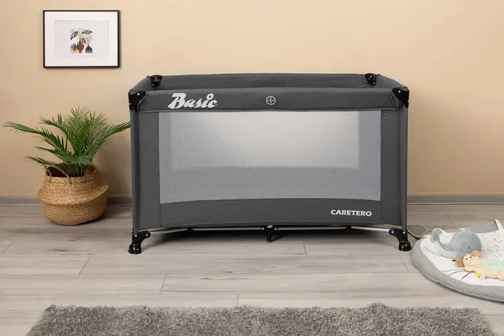 caretero-lozeczko-turystyczne-basic-graphite-marka-caretero-stan-nowy