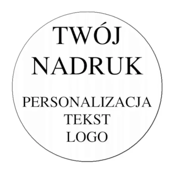 Naklejki Twój Nadruk Biała FI 40mm 20 szt.