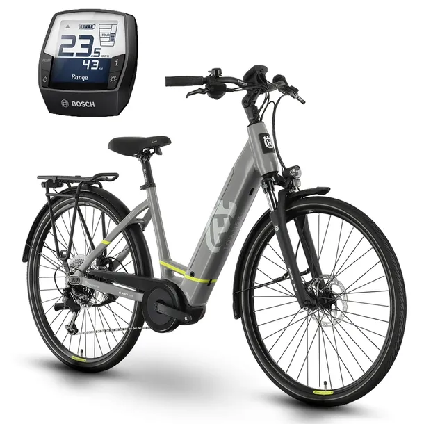 Rower elektryczny miejski Husqvarna Towner 2 Bosch 46cm 28'' 250W Tektro
