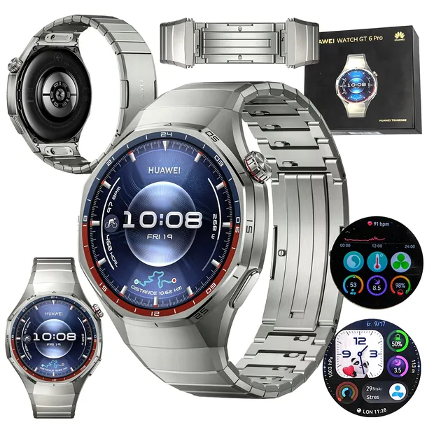Smartwatch zegarek Huawei Watch GT 6 Pro Elite srebrny 46mm