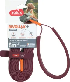 zolux-smycz-bivouak-plaska-silikon-czerwona-5m