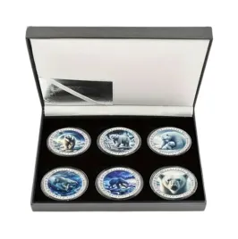 zestaw-monet-niedzwiedz-polarny-6szt-replika-pudelko-na-prezent