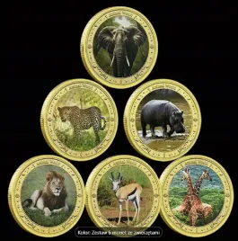 afryka-zwierzeta-zestaw-monet-6szt-na-prezent-replika-slon-bez-pudelka