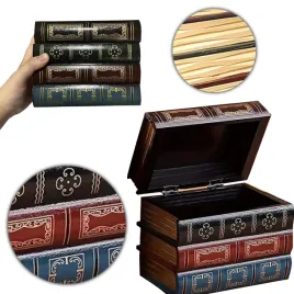 pudelko-sejf-falszywy-ksiazki-drewniane-do-przechowywania-vintage-model-a