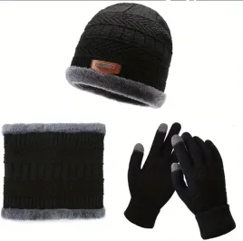 czapka-zimowa-komin-zestaw-ocieplany-rekawiczki-szalik-czarny-komplet