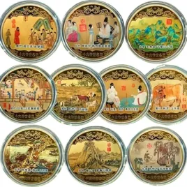 zestaw-10-monet-slynne-chinskie-obrazy-znaki-pozlacane-monety-rekodzielo