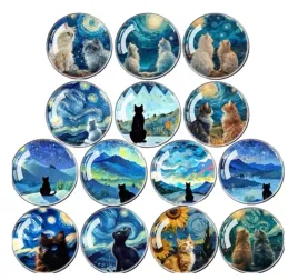 magnesy-na-lodowke-akrylowe-dikom-zestaw-14-szt-stylowa-kotki-lodowki