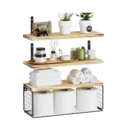 polki-drewniane-3szt-zestaw-polek-wiszacych-rustykalny-loft-dikom-z-koszem