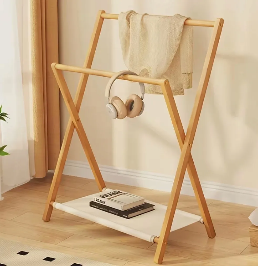 wieszak-stojacy-dikom-bambusowy-boho-na-ubrania-z-materialowa-polka-na-buty