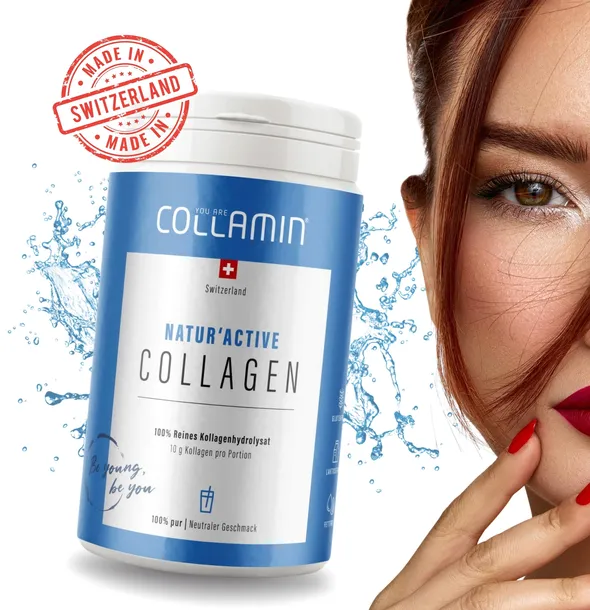 Kolagen szwajcarski premium COLLAMIN Natur'active dla sportowców stawy prom