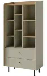 witryna-stojaca-80-cm-eukaliptus-do-salonu-alessio-06-z-polkami-szufladami