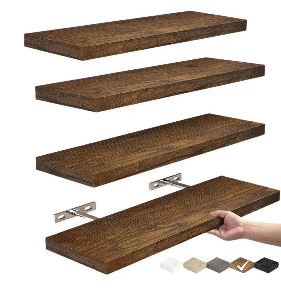 zestaw-4-drewnianych-polek-wiszacych-plywajacych-dikom-retro-ciemny-braz-stan-nowy