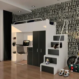 antresola-kiki-4-ze-schodkami-i-biurkiem-80x190-cm-czarny-polysk