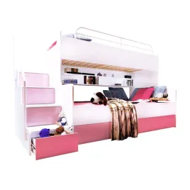 antresola-kiki-3-z-materacami-i-stelazami-2-3-osobowe-rozowy-mat