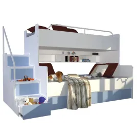 antresola-kiki-3-ze-schodkami-2-3-osobowe-stelaze-jasno-niebieski-mat