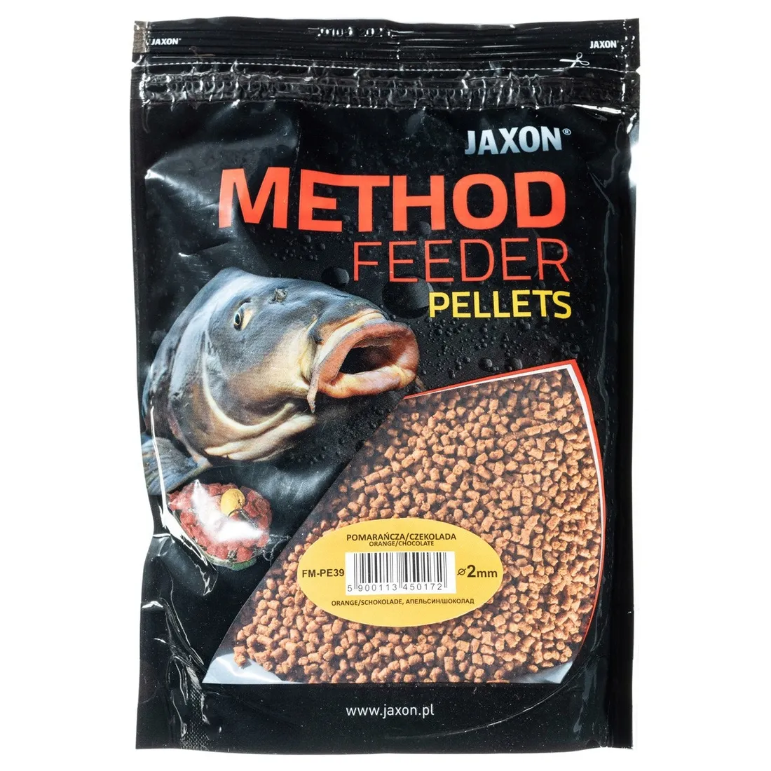 pellet-jaxon-method-2mm-pomarancza-czekolada-500g