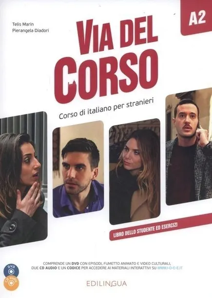 via-del-corso-a2-podrecznik-2cd-dvd-edilingua