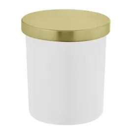 sloik-do-swiec-bialy-mat-300-ml-ze-zlota-pokrywka