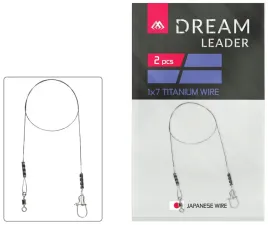 przypon-mikado-dream-leader-titanium-1x7-15cm-10lb-4-5kg-op-2szt