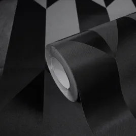 tapeta-winylowa-na-flizelinie-wzor-geometryczny-efekt-3d-polysk-czarna