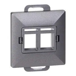 plytka-czolowa-podwojne-gniazdo-tel-komp-rj-45-pearl-pc-arj45-p2