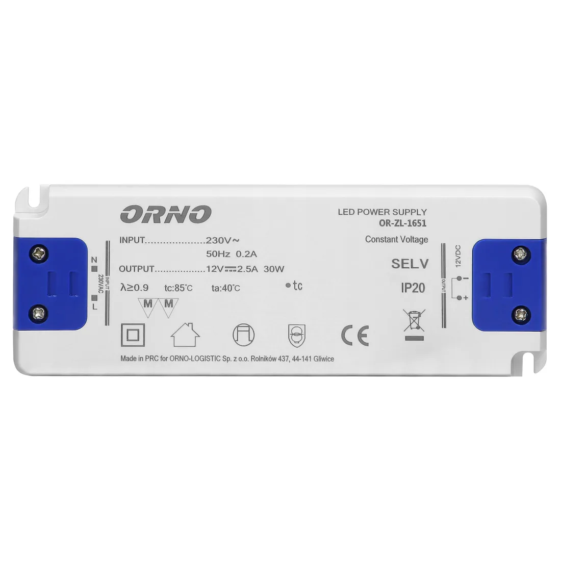 zasilacz-plaski-do-led-12vdc-30w-ip20-stan-nowy