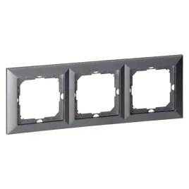 ramka-potrojna-do-gniazdek-kontaktow-wlacznikow-seria-pearl-antracytowa