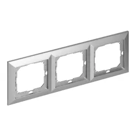 ramka-potrojna-do-gniazdek-kontaktow-wlacznikow-seria-pearl-srebrna
