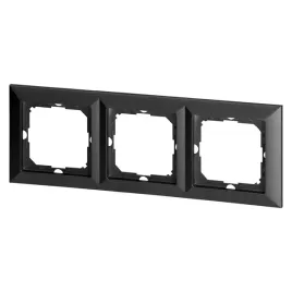 ramka-potrojna-do-gniazdek-kontaktow-wlacznikow-seria-pearl-czarna-modulowa