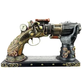 pistolet-rewolwer-na-stojaku-steampunk-veronese-wu76919ya-rzezba-figurka