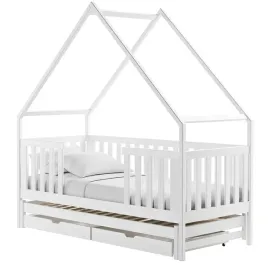 lozko-pojedyncze-bialy-domek-z-wysuwanym-spaniem-i-stelazem-magic-80x200