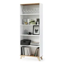 regal-na-ksiazki-segregatory-biurowy-polka-szafka-bialy-mat-dab-wotan-60-cm