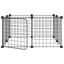 klatka-dla-zwierzat-z-bramka-8-paneli-czarna-35x35-cm-stal