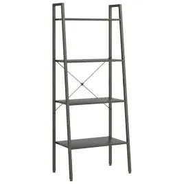 regal-drabina-z-4-polkami-czarny-56x35x140-cm