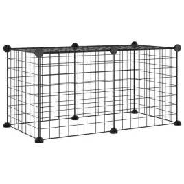 klatka-dla-zwierzat-8-paneli-czarna-35x35-cm-stalowa