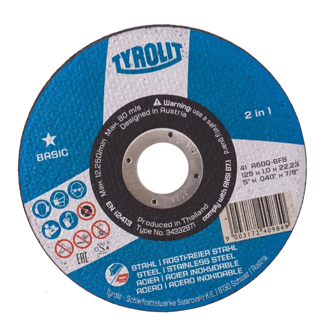 tyrolit-tarcza-do-ciecia-basic-2w1-a60q-bfb-125x1-stan-nowy