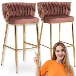 zestaw-hoker-krzeslo-barowe-z-oparciem-plecionka-welur-rozowy-flores-2-2x