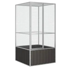 woliera-antracytowa-111x107x2115-cm-galwanizowana-stal